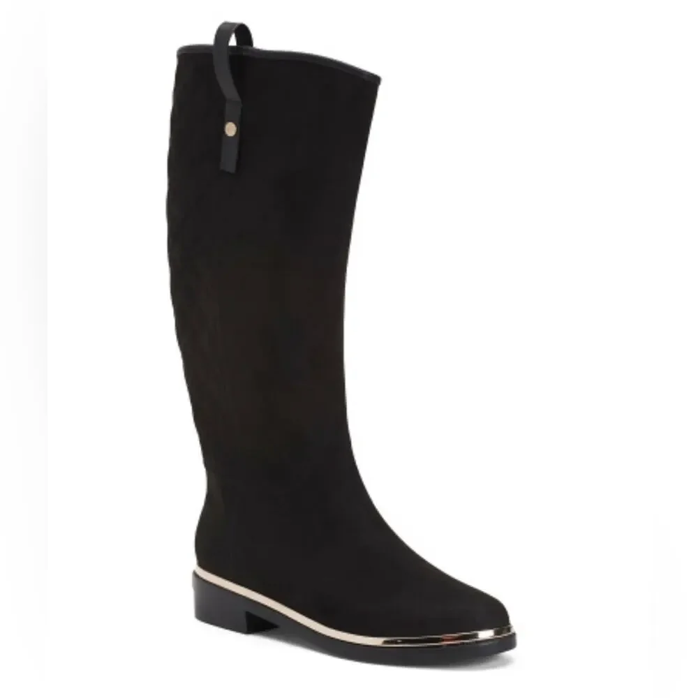NWT - WET KNOT - Faux Suede Waterproof Equus Quilted High Shaft Boots
